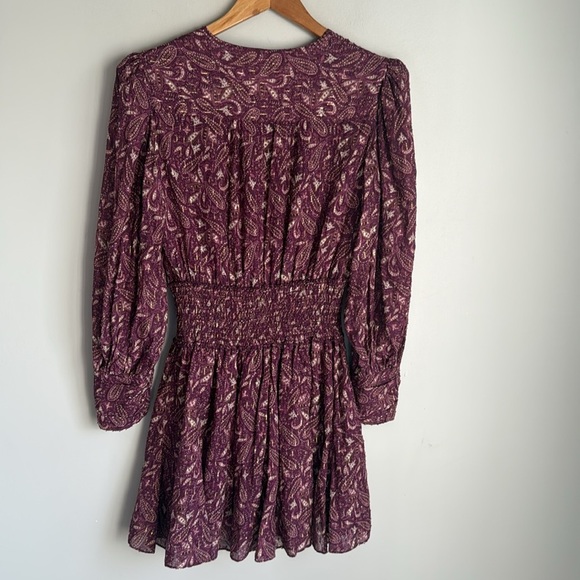 Intermix Lana Printed Smocked Mini Dress 4 - Picture 3 of 15